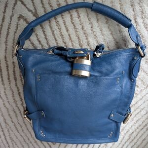 Blue Leather Women's Bag